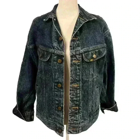 VINTAGE 80s Lee denim jean jacket - Picture 2 of 16